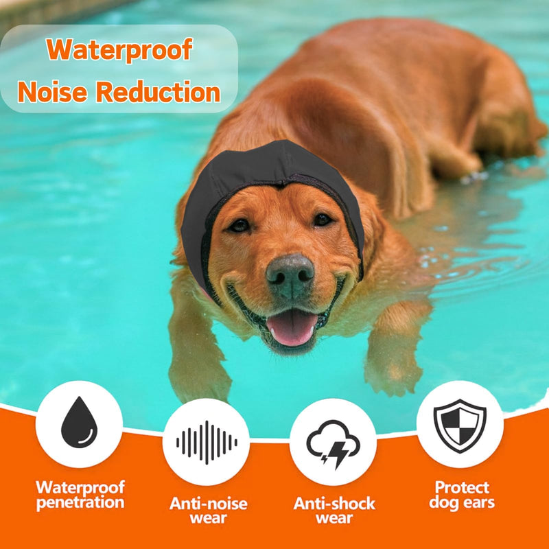 Dog Bath Earmuffs, Waterproof Swimming Ear Protection Cover with Noise Reduction, Breathable & Adjustable Dog Ear Protection Against Dirt, Insects (Teal M) teal