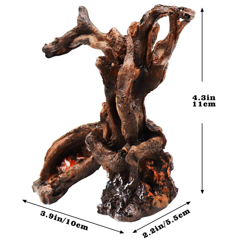 Hermit Crab Climbing Toy, Aquarium Betta Fish Hideout Caves, Resin Tree Trunk Ornament, Tank or Aquarium Decorations, Climbing and Hide Toy for Reptile Lizard Newt Hermit Crab - PawsPlanet Australia