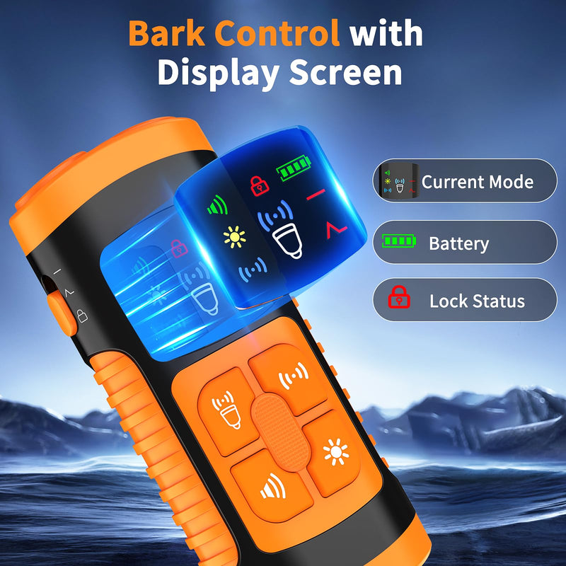 Dog Bark Control Devices - Ultrasonic Anti Barking Deterrent for All Dogs, Pets Gentle Trainer with LCD Screen, 35 ft Range Barkguard Stopper, Portable Humane Behavior Training Tools Indoor Outdoor - PawsPlanet Australia