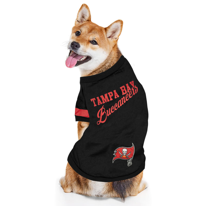 NFL Tampa Bay Buccaneers T-Shirt for Dogs & Cats, Small. Football Dog Shirt for NFL Team Fans. New & Updated Fashionable Stripe Design, Durable & Cute Sports PET TEE Shirt Outfit - PawsPlanet Australia
