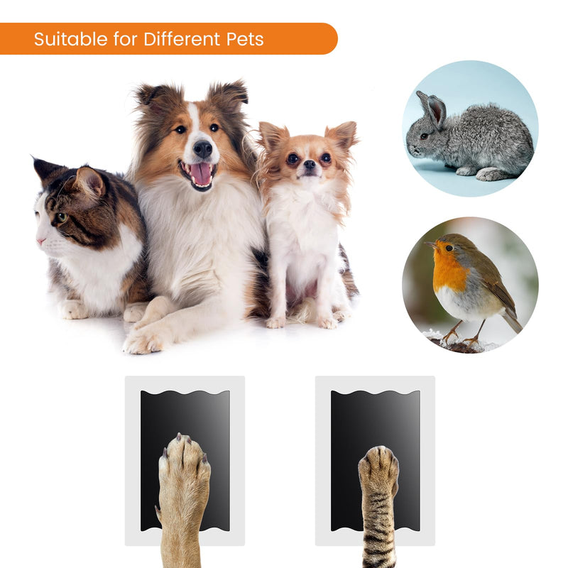 Nabance Paw Print Kit, Dog Nose Print Kit, 8 Pcs Baby Hand and Footprint Kit with Cute Pattern Photo Frames, No Mess Paw Print Stamp Pad for Dogs & Cats, Clean Touch Ink Pads, Family Keepsake Large 2 Pack Black - PawsPlanet Australia