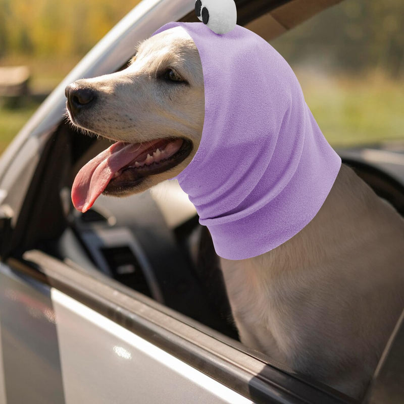 SAWMONG Dog Ear Muffs, Purple, Medium, Noise Reducing, Soft and Breathable Fabric, Dog Ear Protector
