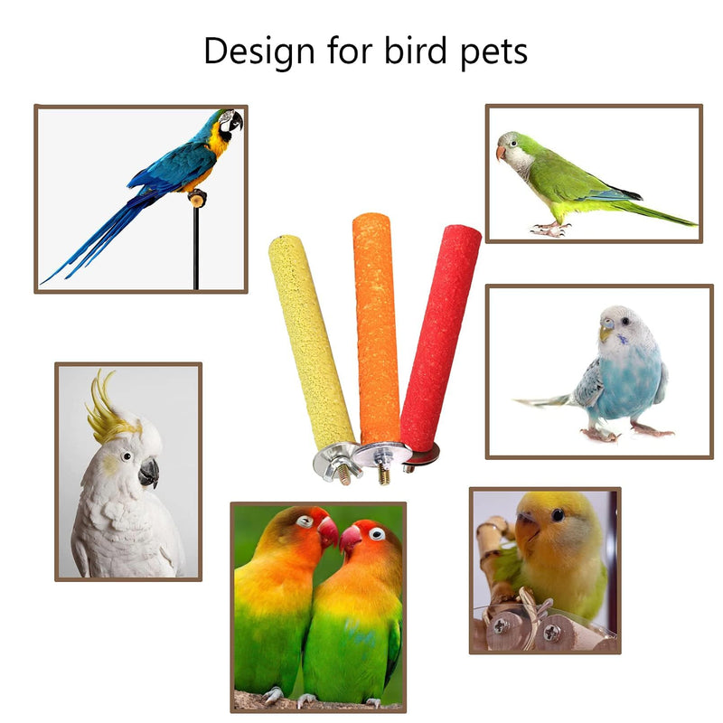 Hamiledyi Bird Perches for Cage Grinding Sand Bird Perches 8pcs Claw Trim Cage Perches Stand for Starlings, Parakeets Lovebirds Canaries Green Cheeked Conures (0.78 in Diameter) Diameter: 0.59 inches - PawsPlanet Australia