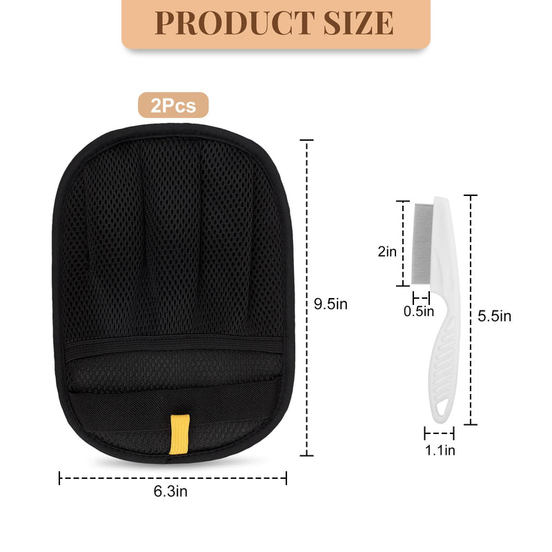 2 Pcs Electrostatic Hair Removal Glove, Reusable Pet Hair Remover Gloves with Tool - PawsPlanet Australia