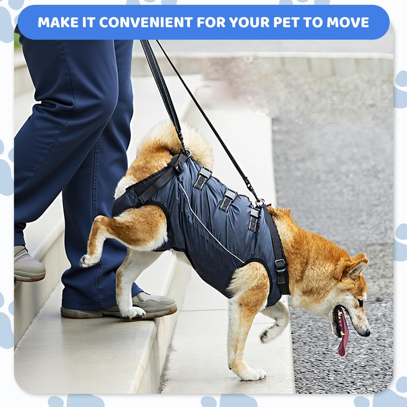 Dog Carrying Aid, Dog Harness Support and Rehabilitation Sling Adjustable Breathable Carrying Strap Dog for Old, Joint Injuries, Arthritis, Disabled Dogs (S) S