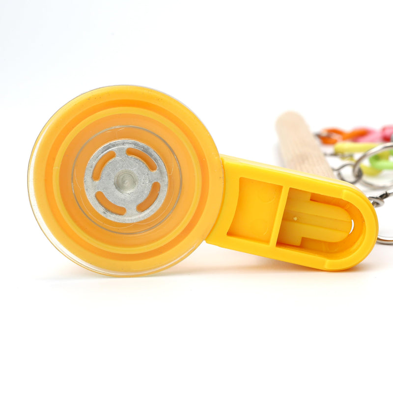 Wood Window Bird Perch Toy with Suction Cup, Climbing Ramp Ladder Platform, Enrichment Accessories Stuff for Parrot, Parakeet, Budgie, Cockatiel, Finches to Playstand Bath Car, Love Travel Inside Cage - PawsPlanet Australia