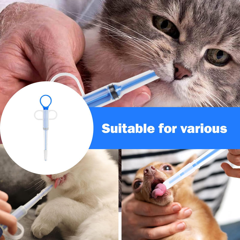 Pack of 3 pill dispensers for cats, pill dispenser cat for small dogs and small animals, reusable pill assist cat for easy drug delivery