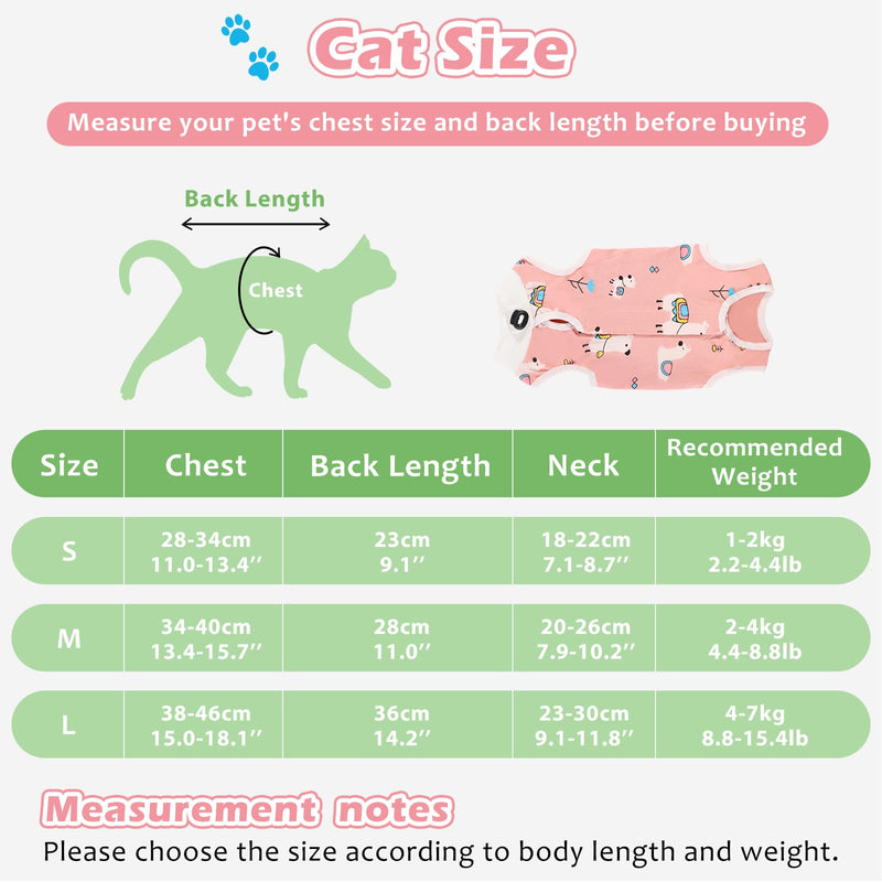 2Pack Cat Surgery Recovery Suit Clothes for Female and Male,Cat Onesie Shirts for Cats After Surgery,Cat Spay Surgical Recovery Suit,Cat Cone Collar to Stop Licking Abdominal Wound Alternative-L L - PawsPlanet Australia