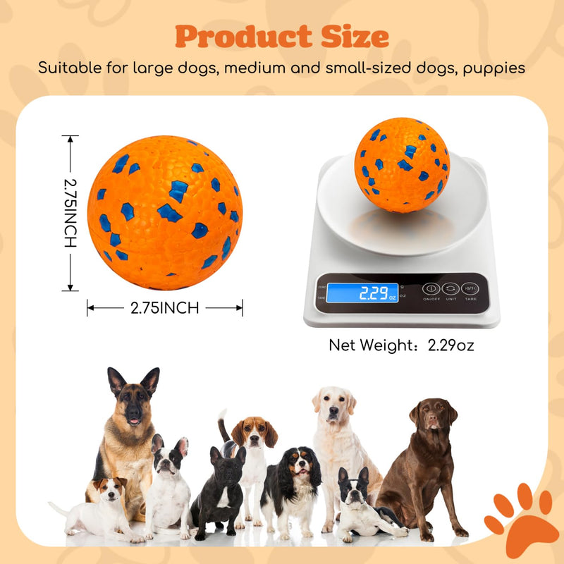 Nobleza Dog Ball Toy Training Balls, Aggressive Chewers Teething Chew Indestructible Durable Bouncy Floating Dog Tennis Balls, Interactive Dog Popcorn Ball for Large Dog Small Medium Puppy, 8 PCS 8 Balls - PawsPlanet Australia