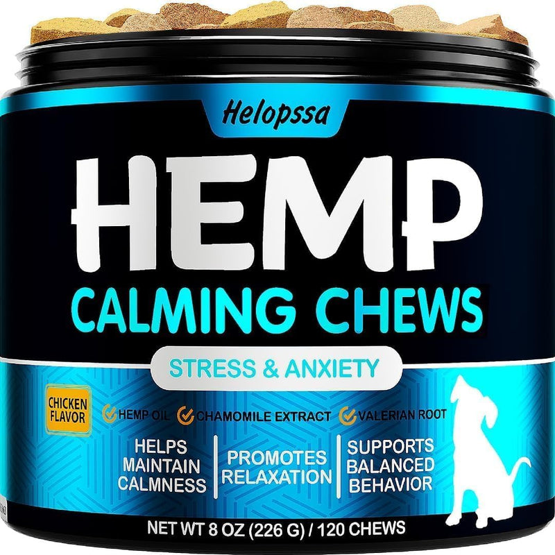 Hemp Calming Chews Treats for Dogs Anxiety Relief & Stress - Pet Soft Bites - Travel & Separation - PawsPlanet Australia