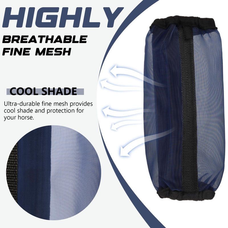 All-Purpose Fine Mesh Horse Fly Boots Breathable Anti-Fly Leggings with Sturdy Support Strips Reduce Annoying Stomping & 360°Leg Protection Durable Easy-Clean Material 4-Pack Lavender Purple Dark Blue Universal - PawsPlanet Australia