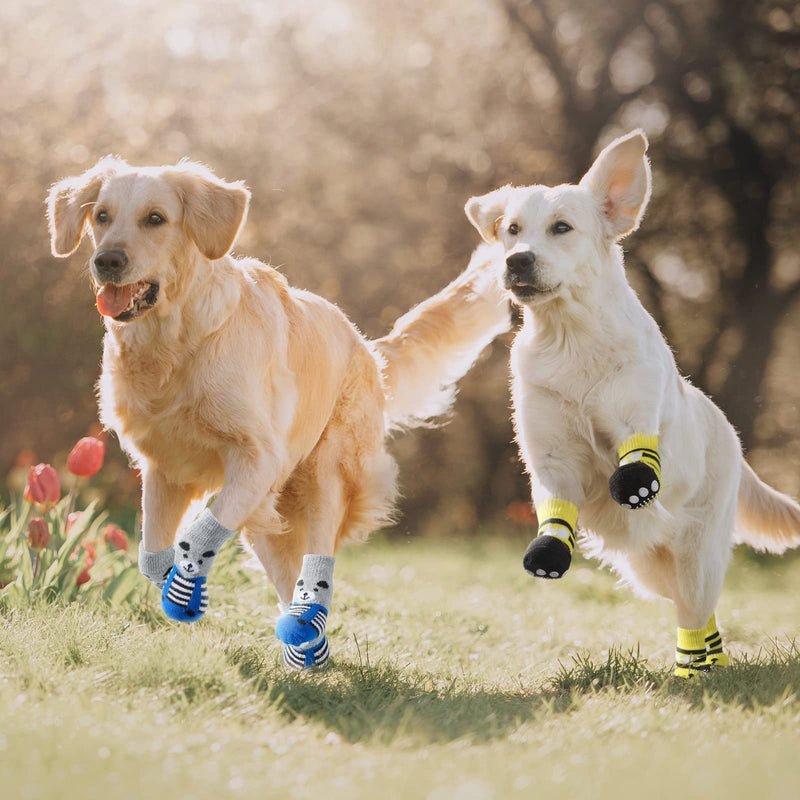 24 Pieces Anti Slip Dog Socks Small Cat Puppy Paw Protector Socks Pet Doggie Socks Grip Knit Socks with Better, Pet Paw Protector Traction for Small Medium Pet Dog Indoor on Hardwood Floor Wear - PawsPlanet Australia