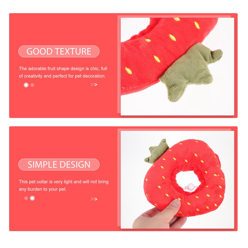 SOLUSTRE Soft Lint Recovery Collar in Fruit Shape, Pet Collar with Scratch-Resistant Function, Prevents Licking and Scratching for Cats During Recovery