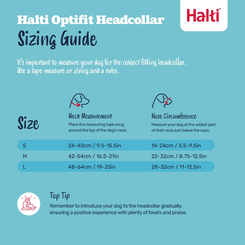 Halti Optifit Headcollar - Dog Head Harness to Stop Pulling on the Lead, Easy to Use, Adjustable & Reflective Head Collar for Dogs, Professional Anti-Pull Training Aid (Size Medium)