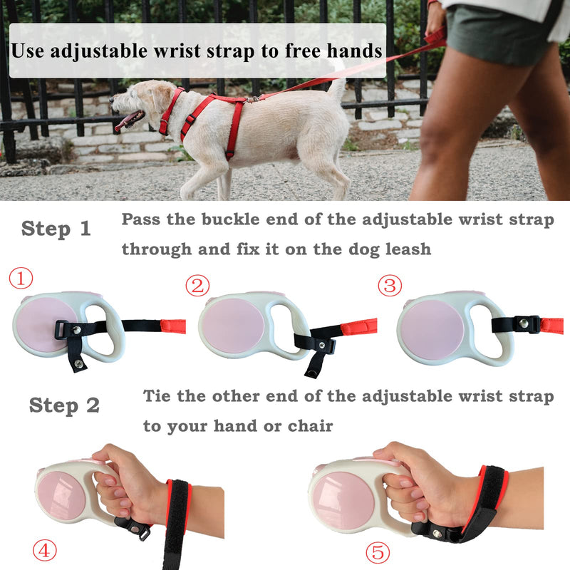 Hands Free Adjustable Wrist Strap,Suitable for Any Dog Leashes with Adopts Design,Soft and Comfortable Diving Fabric Wrist Strap for Retractable Dog Leash (Classic Black) Cool Black - PawsPlanet Australia