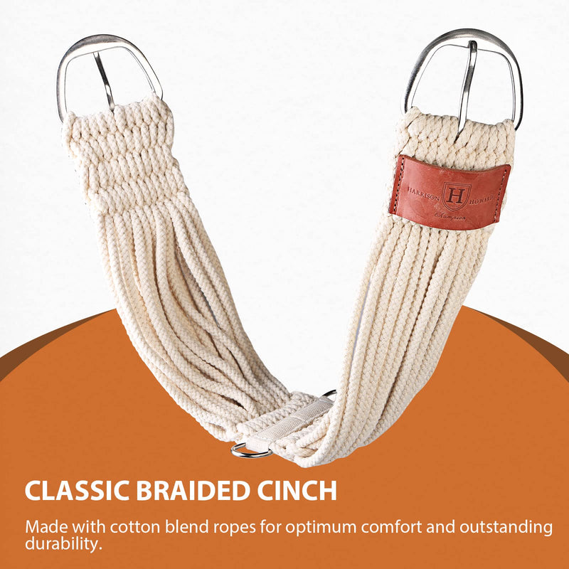 Harrison Howard 24 Strand Roper Western Cinch for Horses 32" - PawsPlanet Australia