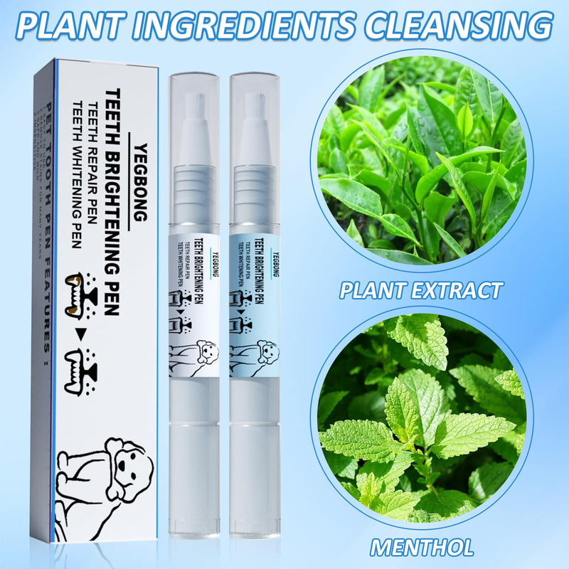 4 Pack Pet Toothbrush Pens, Toothbrush Pen for Dogs, Safe Material, Soft Bristles, Effective Cleaning, Whitening and Cleaning Cat/Dog Teeth