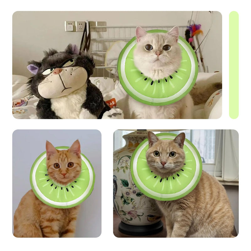 Cat Collar, Collar for Cats After Surgery, Round Adjustable Protective Collar, Cat Adjustable Collar, Cat Collar Injuries for Puppies, Small Dogs and Cats (Size S) small / 1