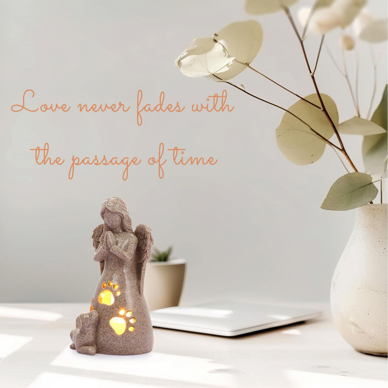BEARAE Loss of Dog Sympathy Gift, Dog Memorial Gifts Candle Holder, Dog Passing Away Gifts, Angel Dog Memorial Statue, Dog Angel Figurine, Pet Memorial Gifts for Dogs - PawsPlanet Australia