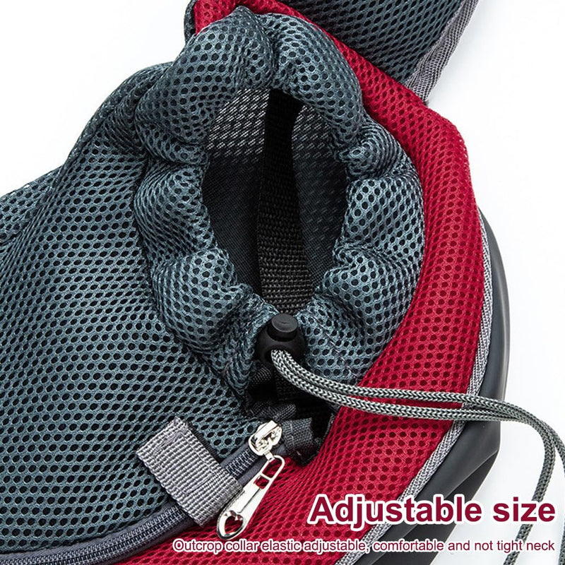 Dog Carrier Sling Front with Adjustable Strap Outdoor Travel Shoulder Pet Bag(Red) - PawsPlanet Australia