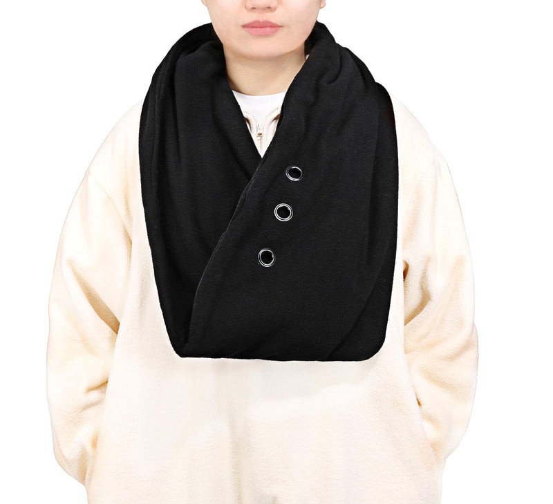 Pet Bonding Scarf - Carry Bonding Pouch - for Chinchillas, Hedgehogs, Rats, Sugar Gliders, Guinea Pigs, Rabbits, Hamsters, Gerbils, Squirrels, Ferrets, Kittens, Parrots, Birds, Reptiles (Black) Black