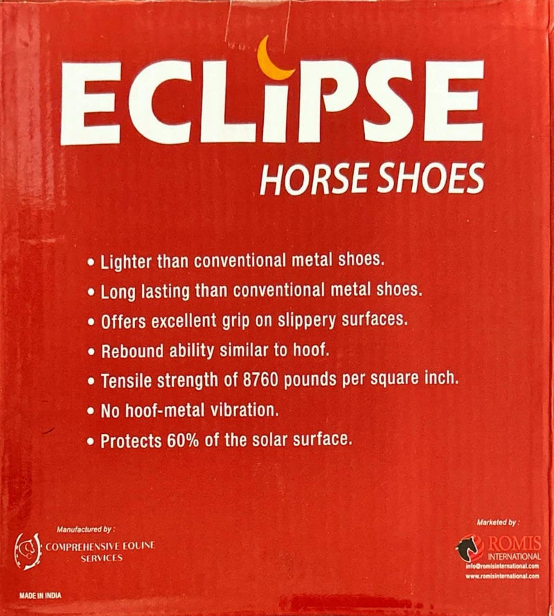 MPMH Eclipse Series I Heart Bar Professional Horseshoe, White Polyurethane, Thermoplastic Construction, Superior Grip, Shock Absorbing Design for Equestrian Use (1) 1