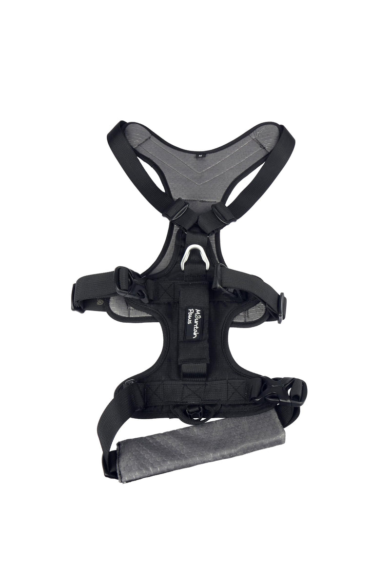 Mountain Paws 3-Strap Dog Harness | To Fit Chest Sizes 46–108cm, With Central Grab Handle And Reflective Piping Black Small - PawsPlanet Australia