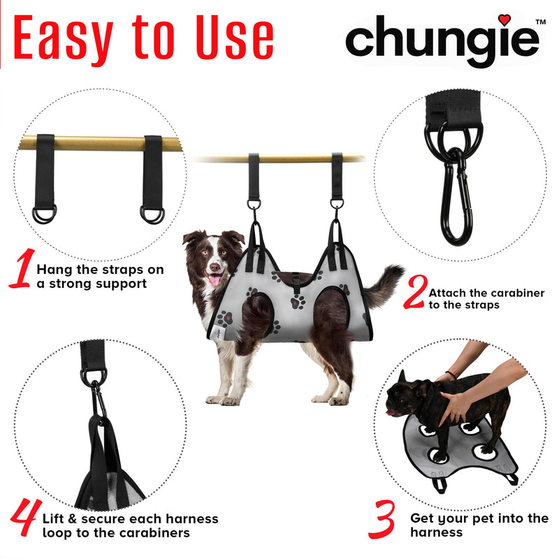 Dog Grooming Hammock for Large Dogs – Dog Restraint for Nail Trimming with Pet Nail Clipper – Dog Sling for Grooming, Dog Hammock for Nail Cutting & Grooming Harness (Legs Spacing:13-16”)/Max W:60lb) L (Leg Spacing: 13-16") / 60 Pound) - PawsPlanet Australia