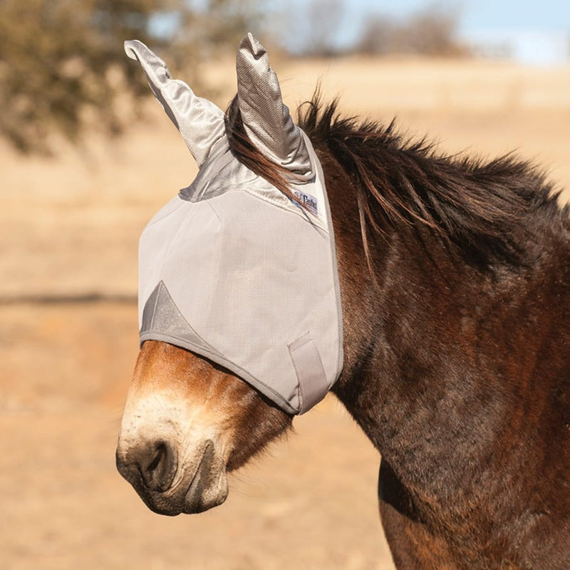 Cashel Crusader Mule Fly Mask, Standard with Ears (Grey, Mule Draft)