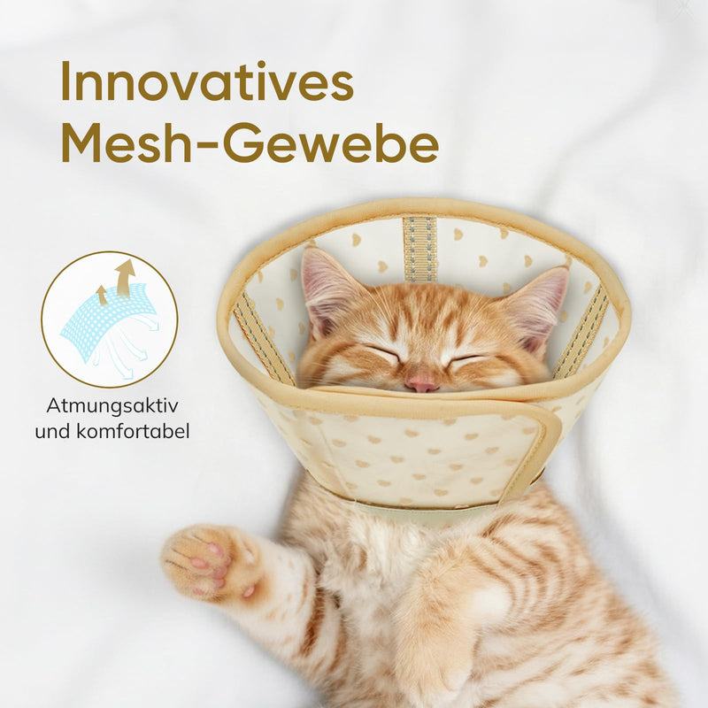 Supet Soft Cat Neck Brace, Air Mesh Recovery Collar for Pets After Surgery to Prevent Licking, Adjustable Alternative to Elizabethan Crush for Small Kittens S love