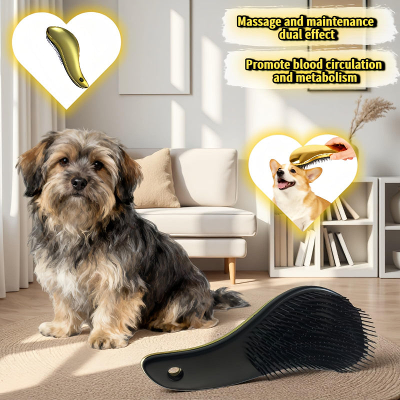 Pet Grooming Glove & Brush 2-in-1 - Gentle Deshedding, Detangling, and Massage for Cats/Dogs, Reduce Shedding & Hairballs, Wet/Dry Use?Ergonomic Massage Deshedding Tool - PawsPlanet Australia