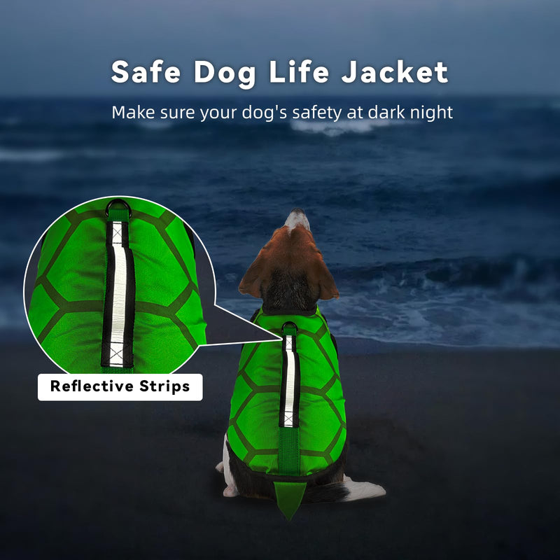 Dog Life Jacket, Lightweight Dog Life Vest for Swimming Boating, Adjustable Life Jackets for Small Medium Large Dogs, Reflective Dog Swimming Vest with Rescue Handle(Small) - PawsPlanet Australia
