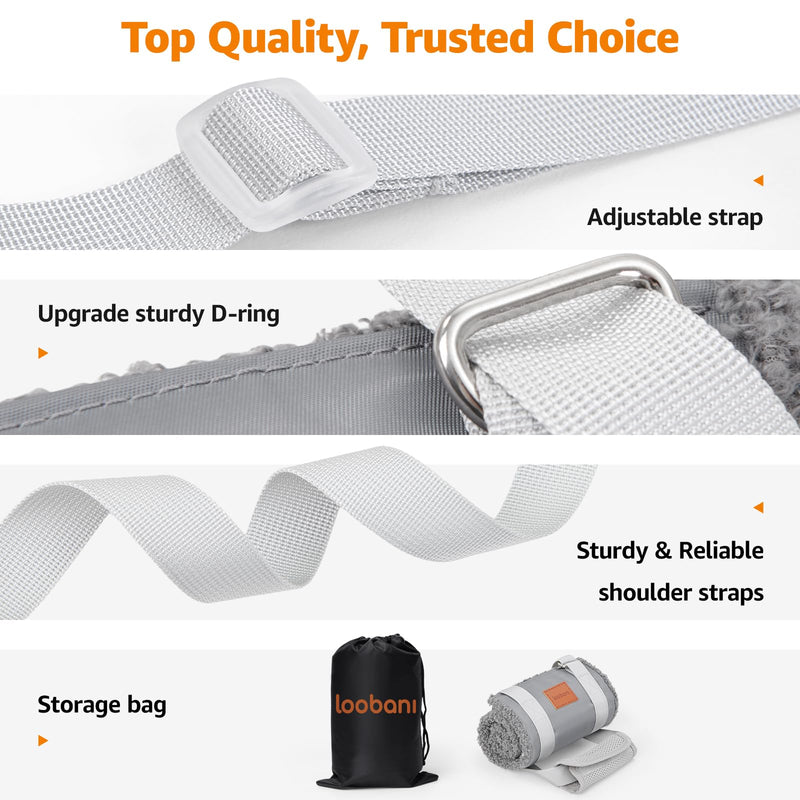 LOOBANI Dog Sling for Medium Dogs Hind Leg Support, Portable Dog Lift Harness for Back Legs, Comfortable Leg Support Assistance for Elderly Dogs with Hip, ACL Brace, Senior, Injured Grey&Grey