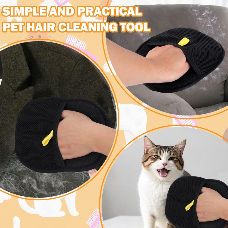 Palksky Pet Hair Removal Tool 2Pack, Reusable Static Removal Gloves, Double-Sided Grooming Gloves for Pets, Removes Pet Fur Hair for Carpets, Couch, Pet Bed, Cat Tree, Furniture & Rug - PawsPlanet Australia