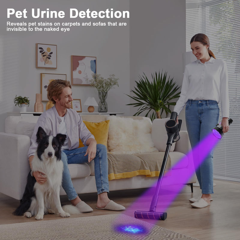 ESCO LITE Blacklight Flashlight 128 LED UV Flashlight, Upgraded Bright 395nm Handheld Ultraviolet Flashlight for Pet Urine Detection, Scorpion Hunting - PawsPlanet Australia