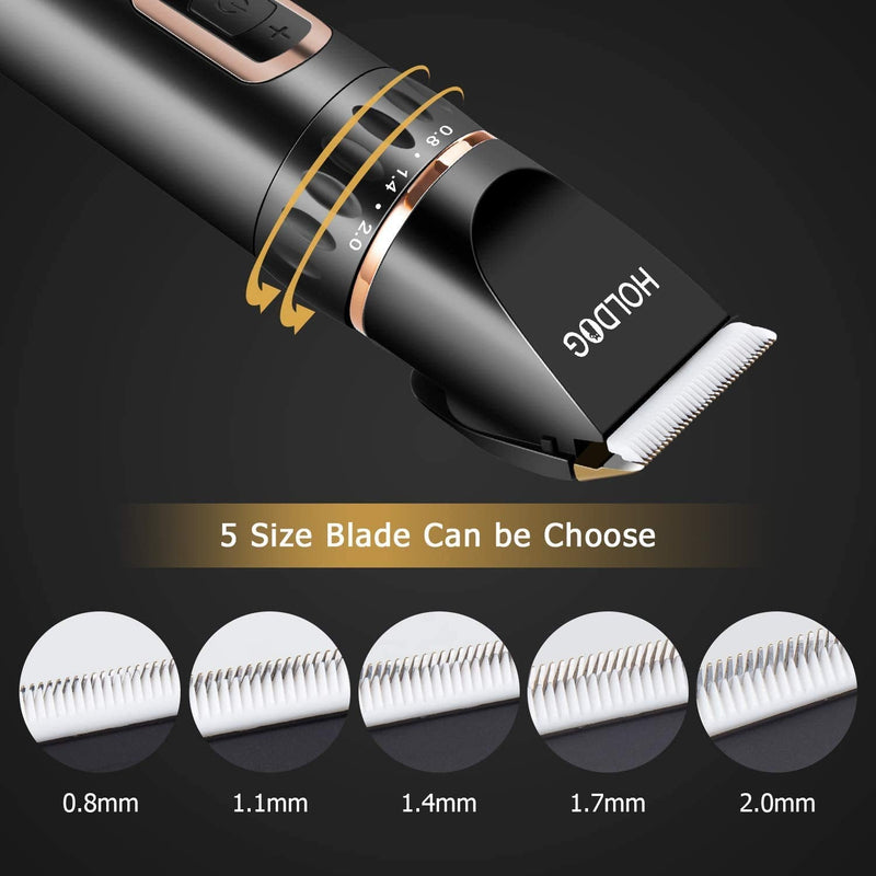 Dog Clippers Professional Heavy Duty Dog Grooming Clipper 3-Speed Low Noise High Power Rechargeable Cordless Pet Grooming Tools for Small & Large Dogs Cats Pets with Thick & Heavy Coats Black - PawsPlanet Australia