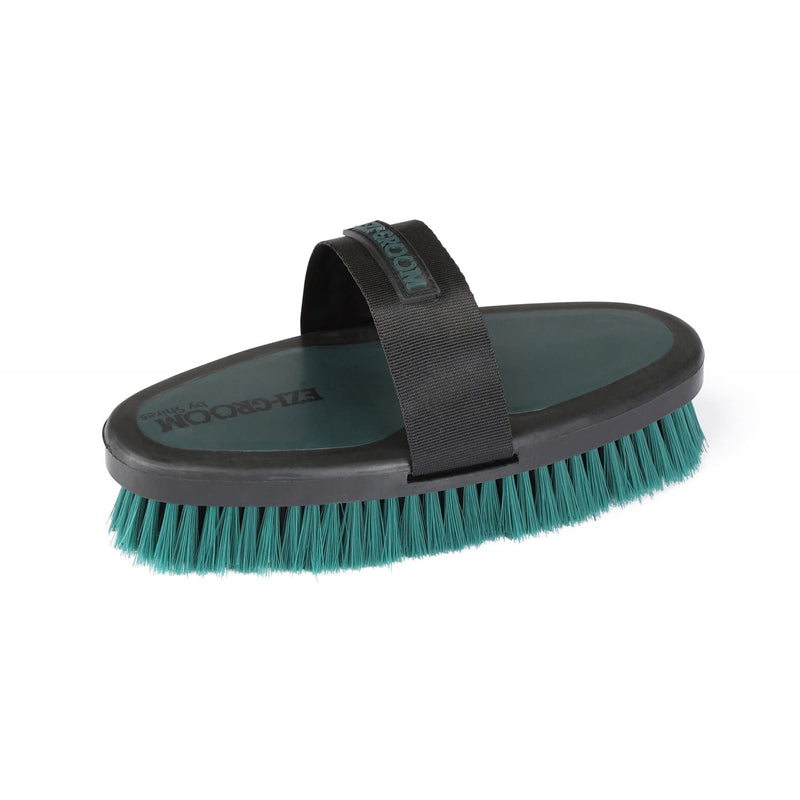Shires Equestrian Ezi-Groom Grip Horse Body Brush (Forest) - PawsPlanet Australia