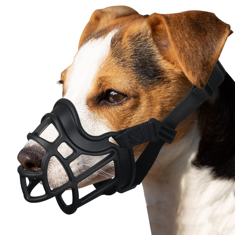 Basket Dog Muzzle Size 2 and Bluewhite Dog Muzzle Size 2 Set, Dog Mouth Guard for Biting Chewing Scavenging, Best for Aggressive Dogs