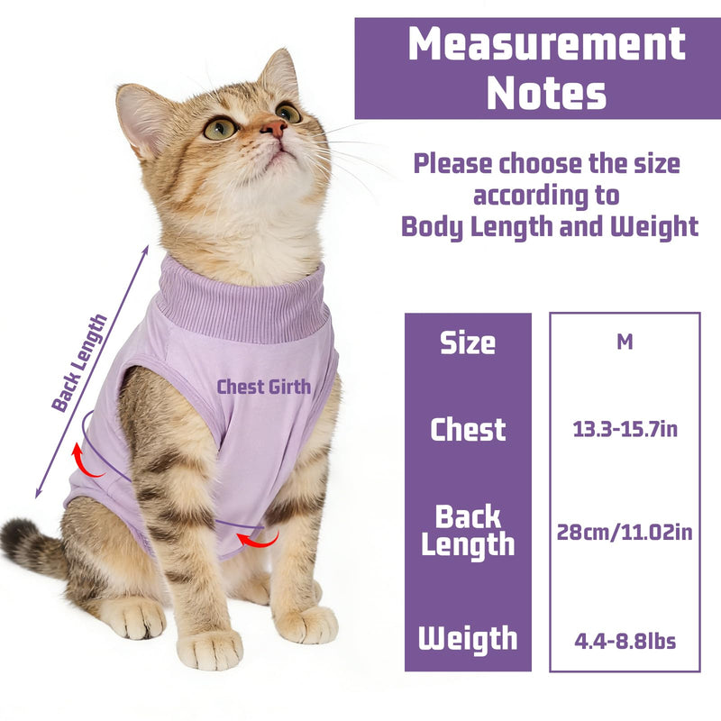 Cat Recovery Suit - Soft and Breathable Cat Onesie for Neuter Surgical, Abdominal Wounds or Skin Diseases, Cats Surgery Suit Cone of Shame Alternative Anti Licking