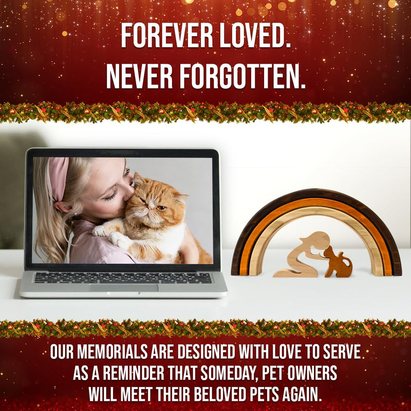 Rainbow Bridge Cat Memorial Gifts - I'll Meet You at The Rainbow Bridge - Pet Loss Gifts, Bereavement, Sympathy Keepsake Cat Mom Gifts for Loss of Pet Cat and Woman - PawsPlanet Australia