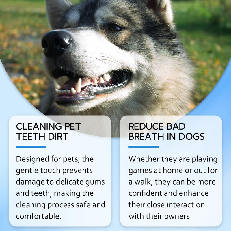 4 Pack Pet Toothbrush Pens, Toothbrush Pen for Dogs, Safe Material, Soft Bristles, Effective Cleaning, Whitening and Cleaning Cat/Dog Teeth