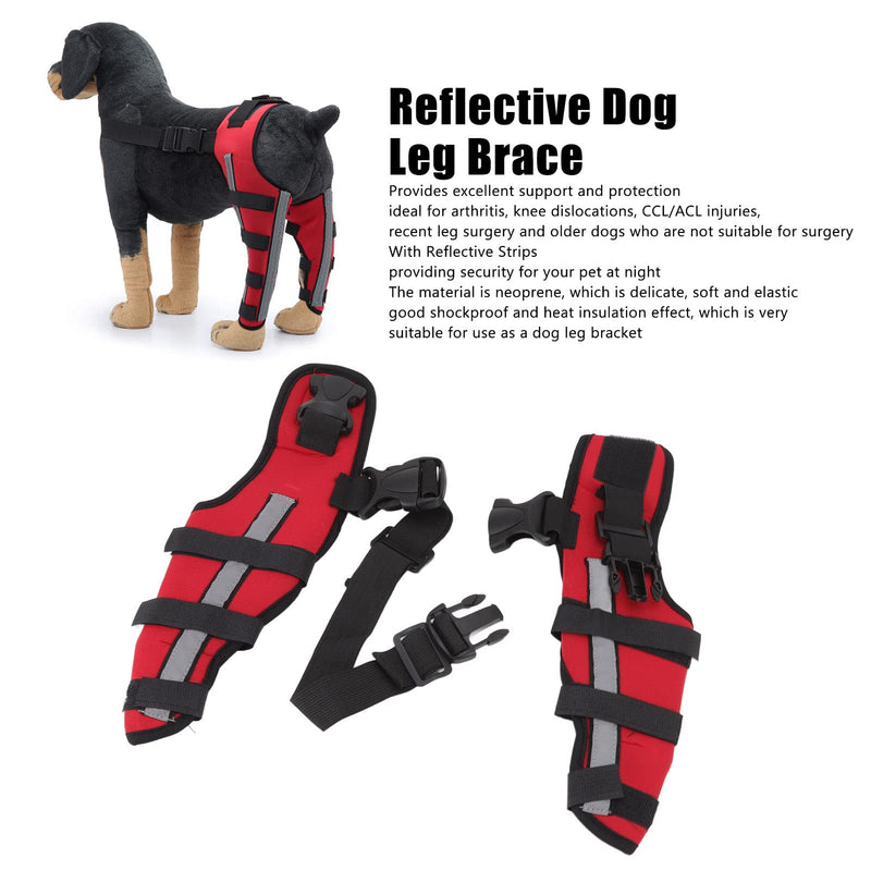Dog Knee Brace for Torn ACL, Dog Knee Brace Dog Leg Braces, Elastic Shockproof Pet Knee Pads with Reflective Strips, Dog ACL Brace Hind Leg for K9 ACL CCL Luxating Patella (M) Medium - PawsPlanet Australia