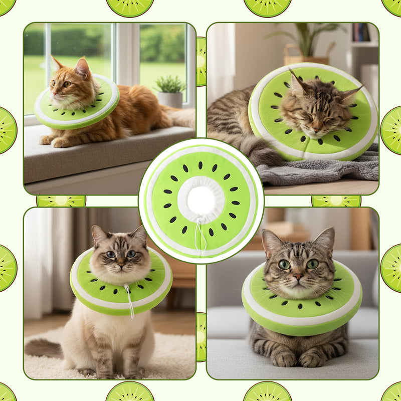 Cat Collar, Cat Collar, Cat Body After Surgery, Cat Collar, Adjustable Small Soft Leisure Collar for Cat Care (Green)