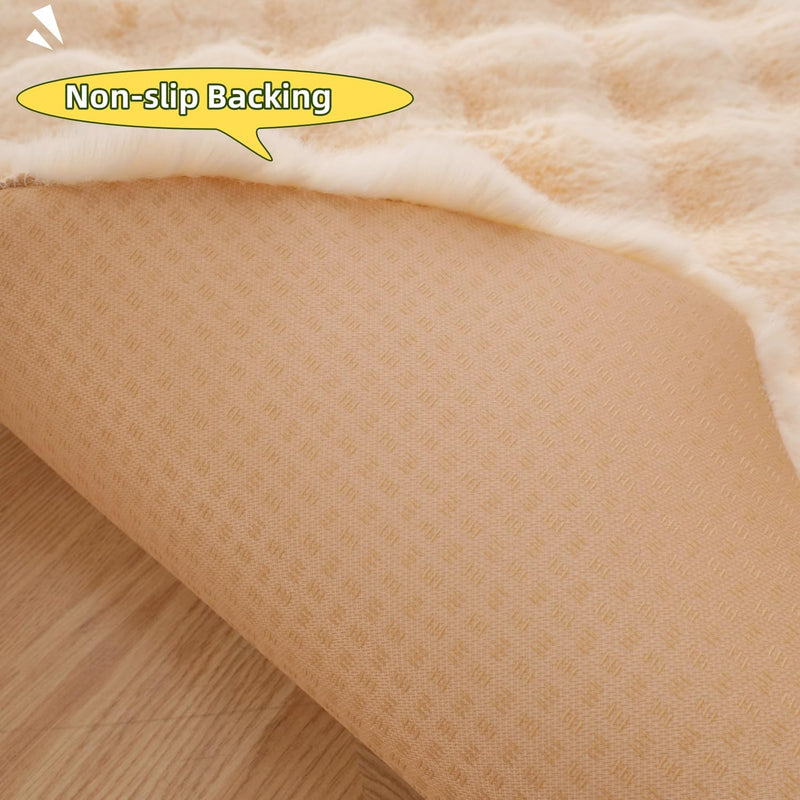 SHENGOCASE Pet Cushion Pad, Faux Fur Dog and Cat kneading Pillow, Cozy Bed Insert for Crate Pad Padding for Cage Kennel (23.6" x 35.4") 23.6" x 35.4" Beige - PawsPlanet Australia