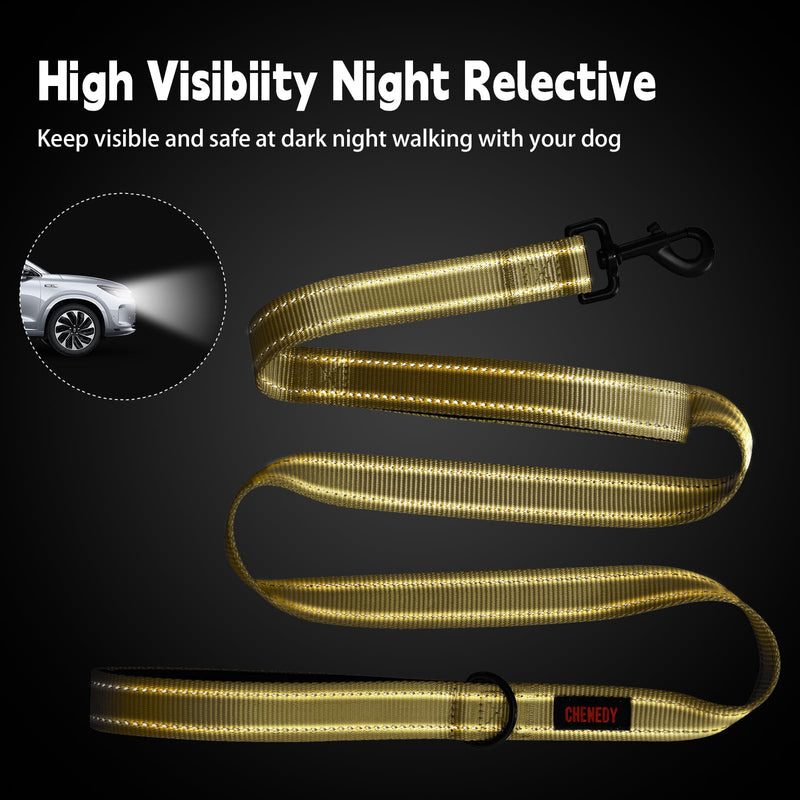 Dog Leash, Heavy Duty Dog Leash, Leashes for Large Breed Dogs, Double Handle Dog Leash, Reflective Training Lead, Perfect for Medium to Large Dogs(6FTDeep Green) 72 InchFT Deep Green - PawsPlanet Australia