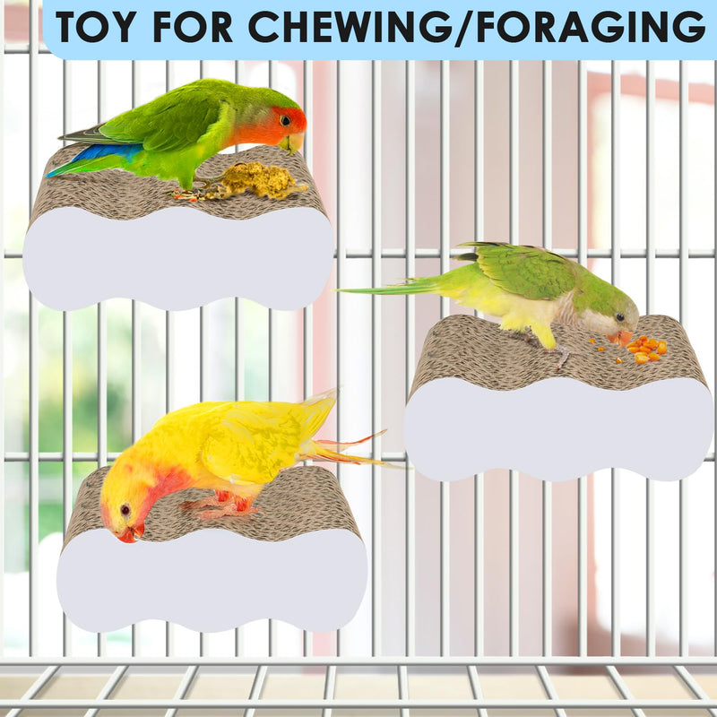 KATUMO Bird Perch Conure Cage Stand Parakeet Shredder Foraging Toys Cockatiel Platform for Small Parrots Conure Cockatiel Lovebird Parrotlet Finch Cloud - PawsPlanet Australia