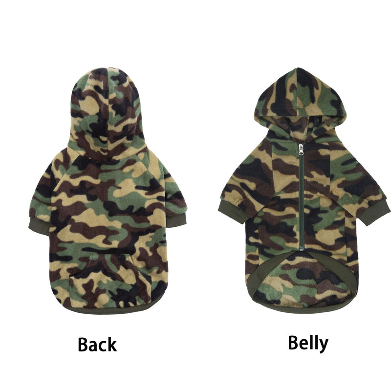 Camo French Bulldog Clothes Dog Hoodie Sweatshirts with Pockets for Small Dogs Puppy Chihuahua Coat Clothing Pet Cat Hoodie Fleece Dog Sweaters Costume XXL Camo