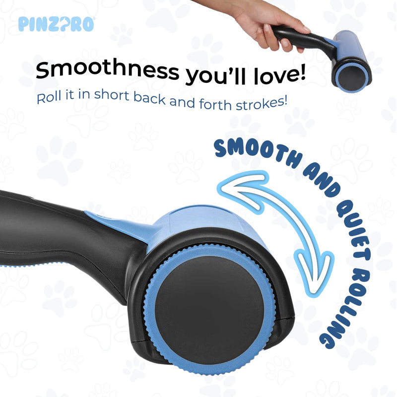 Pet Hair Remover + Bonus Mini Pet Detailing Brush - Reusable Lint Roller - Cat Hair Remover Roller - PinzPro Dog Hair Remover Set for Carpet, Couch, Bed, Car Seat. - PawsPlanet Australia