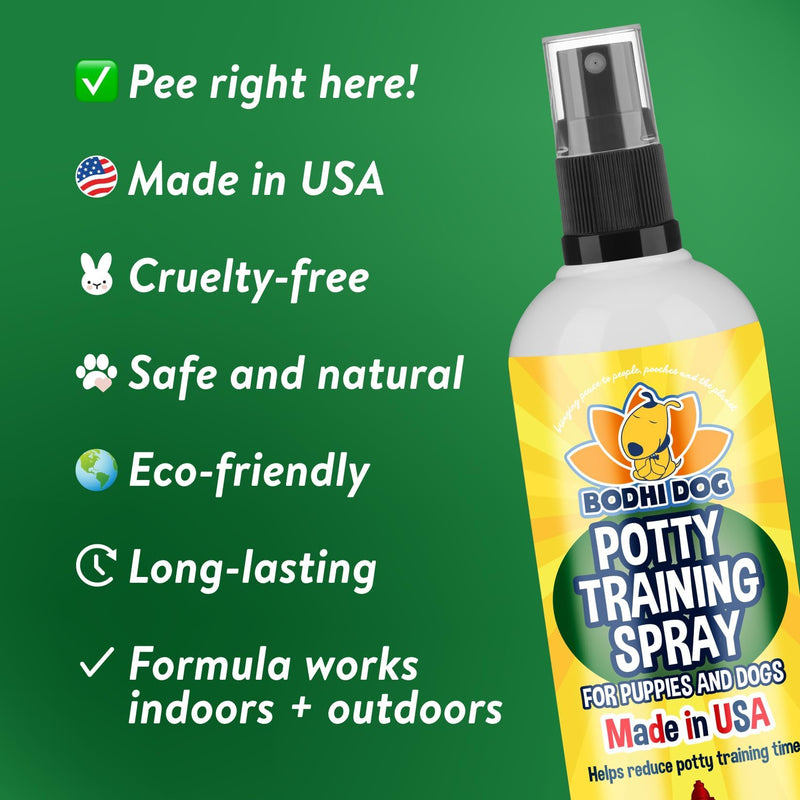 Bodhi Dog Potty Training Spray - Puppy & Dog Training Aid for Indoor & Outdoor Attractant Spray Use - Encourages Proper Dog Pee Here Habits - Safe for Pets & Home - Made in The USA (8 Fl Oz) - PawsPlanet Australia