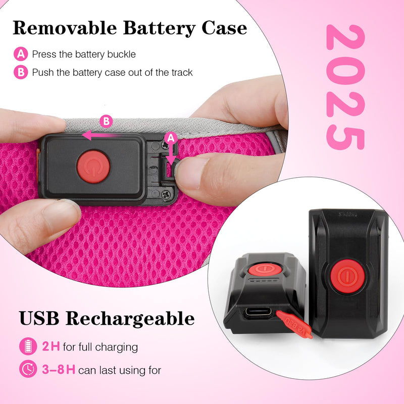 Light Up Dog Harness - Safety LED Dog Vest, No-Pull LED Dog Harness, Rechargeable Glowing Pet Vest Light for Night Walking Camping (Pink, Small) Pink - PawsPlanet Australia